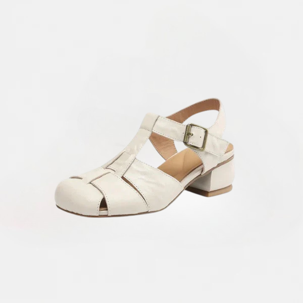 Madella – Elegant Leather Sandals with Block Heel
