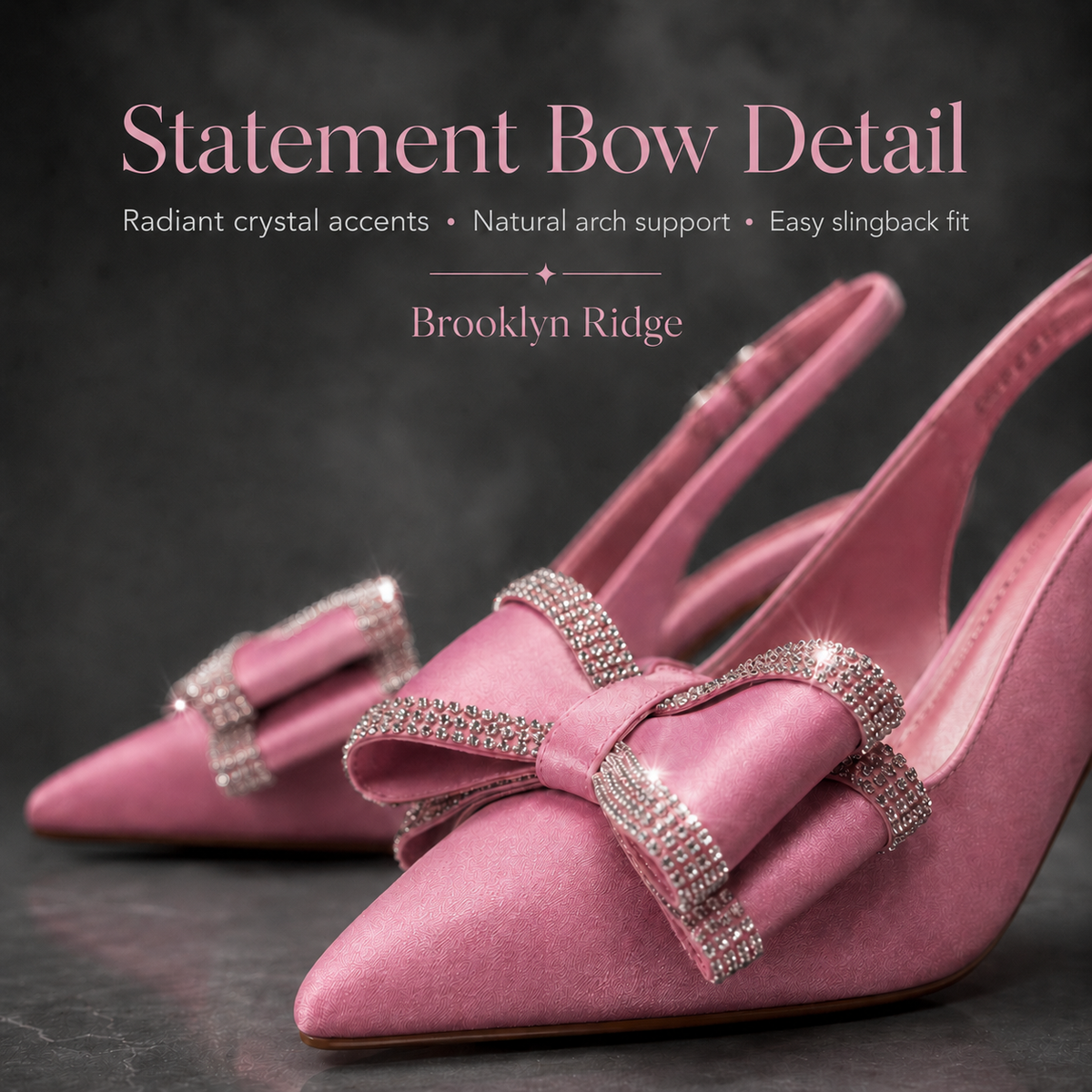 VIVIENNE CRYSTAL BOW HEELS