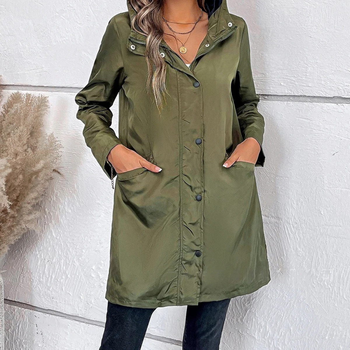 Lightweight Windbreaker Jacket with Adjustable Hood
