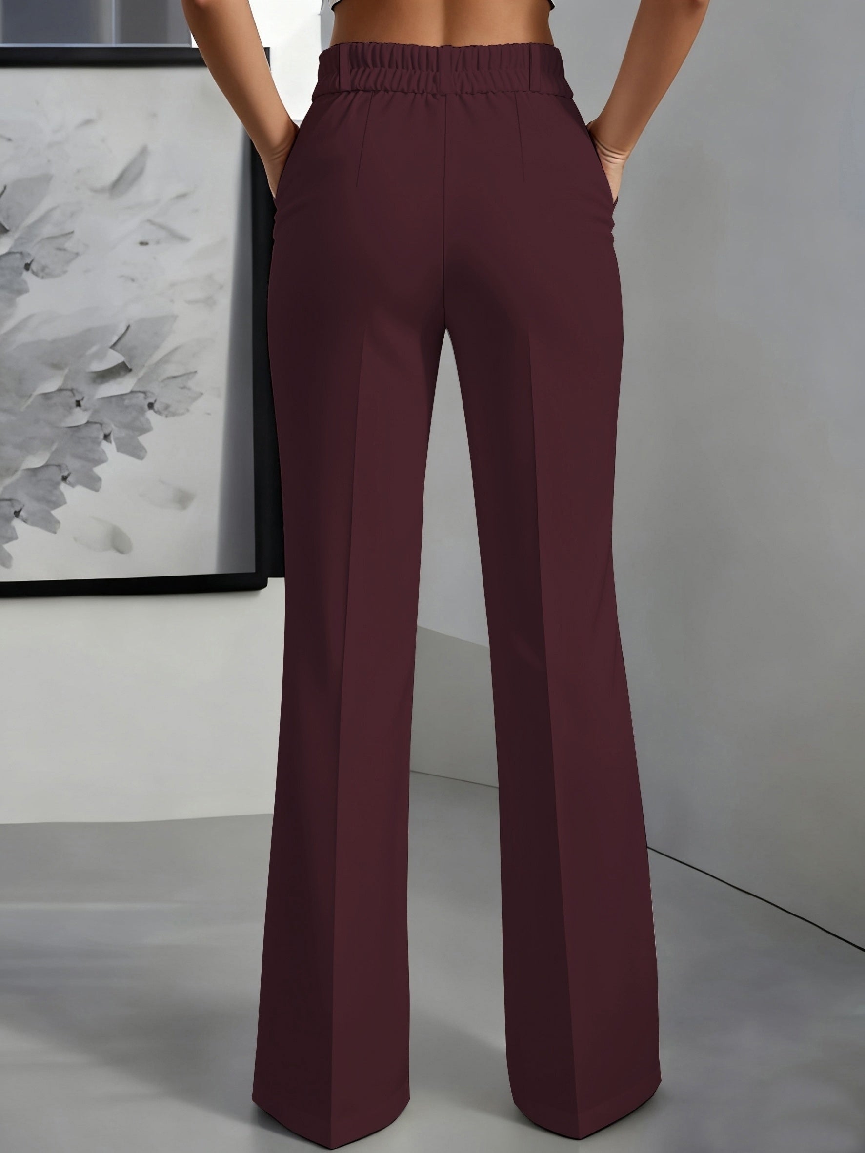 Tailored High-Rise Wide-Leg Trousers