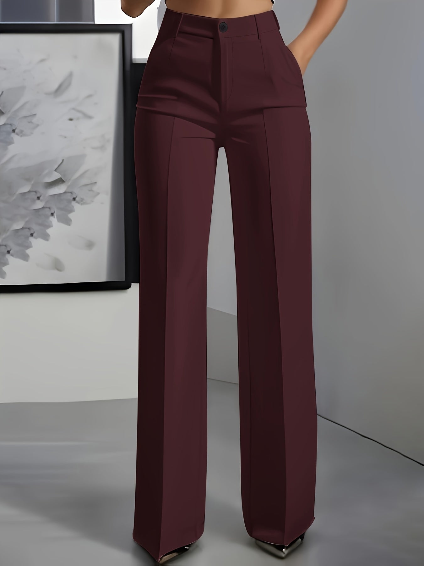 Tailored High-Rise Wide-Leg Trousers