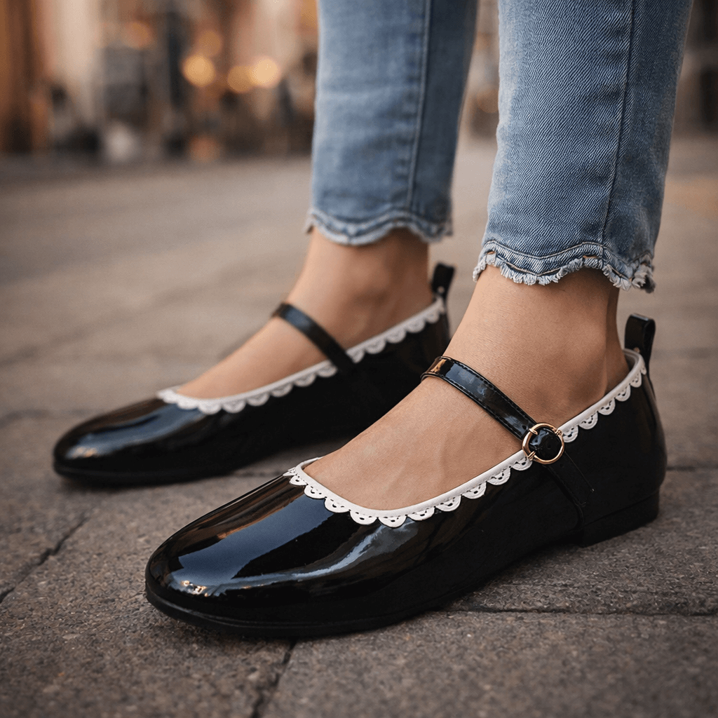 Odette Black Flats