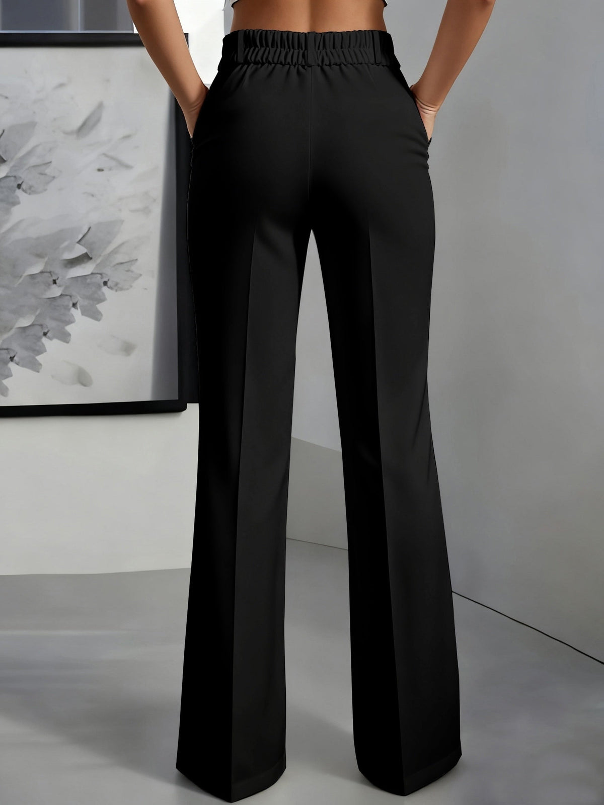 Tailored High-Rise Wide-Leg Trousers