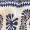Navy Boho Border Print Strapless Shirred Waist Midi Dress