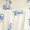 Blue And Cream Beach Print Bardot Frill Hem Midi Dress