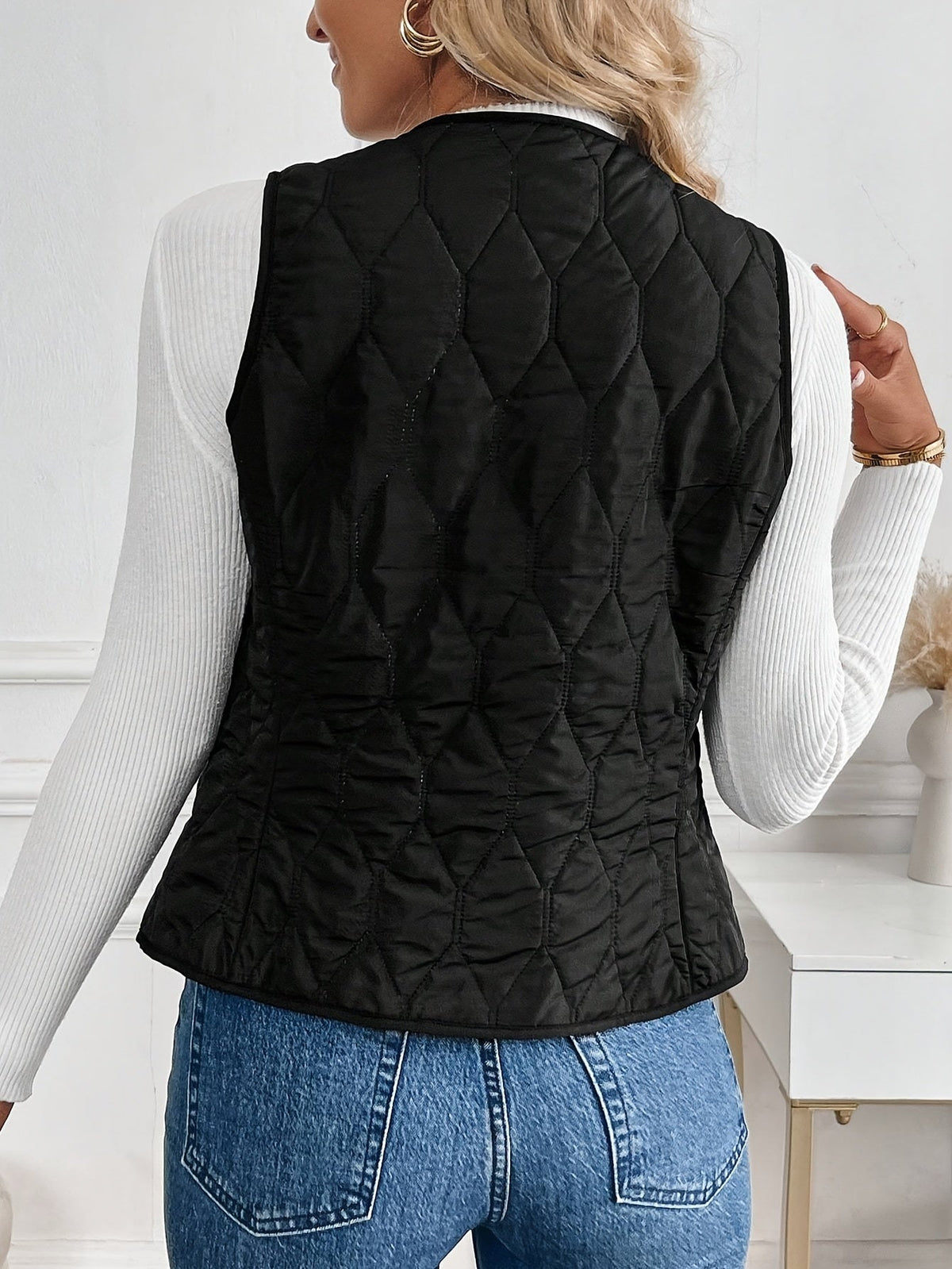 Reversible Quilted Sleeveless Jacket