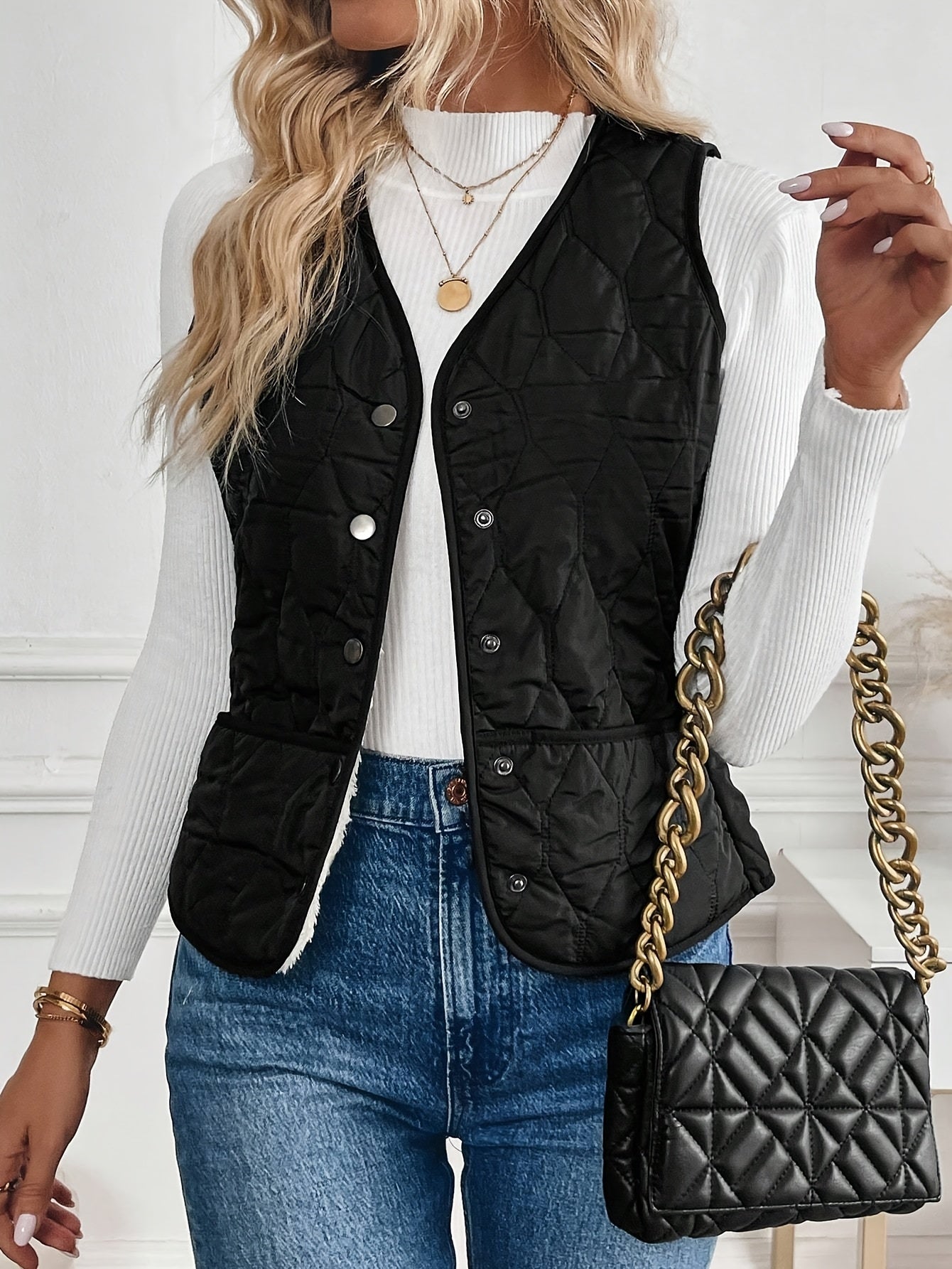 Reversible Quilted Sleeveless Jacket