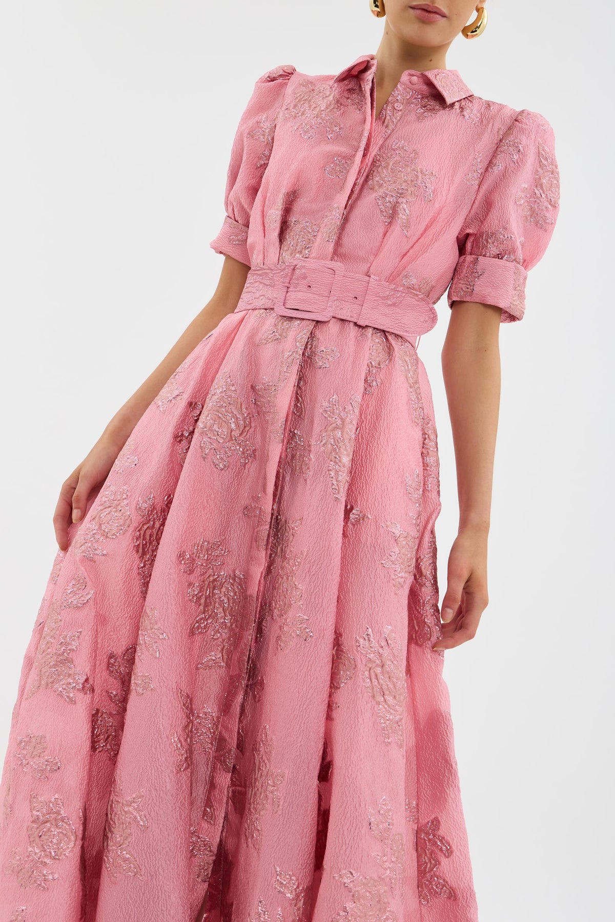 Anabella - Dress with Short Puff Sleeves