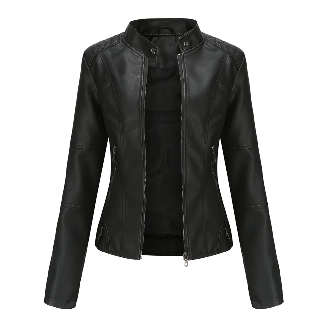 Vintage Leather-Look Jacket for Everyday Elegance