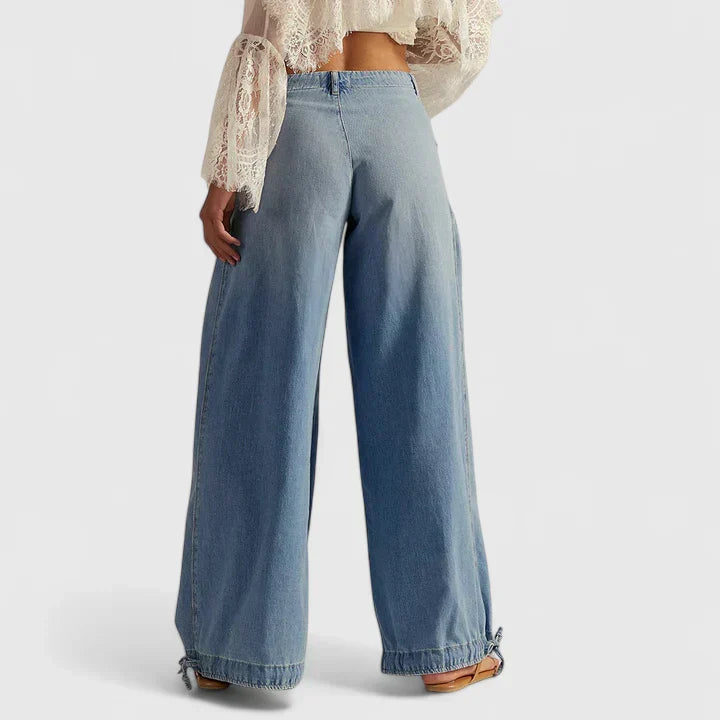 Wide Leg Bohemian Pleated Trousers