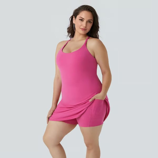 EasyMove Backless Active Dress β Easy Peezy Edition