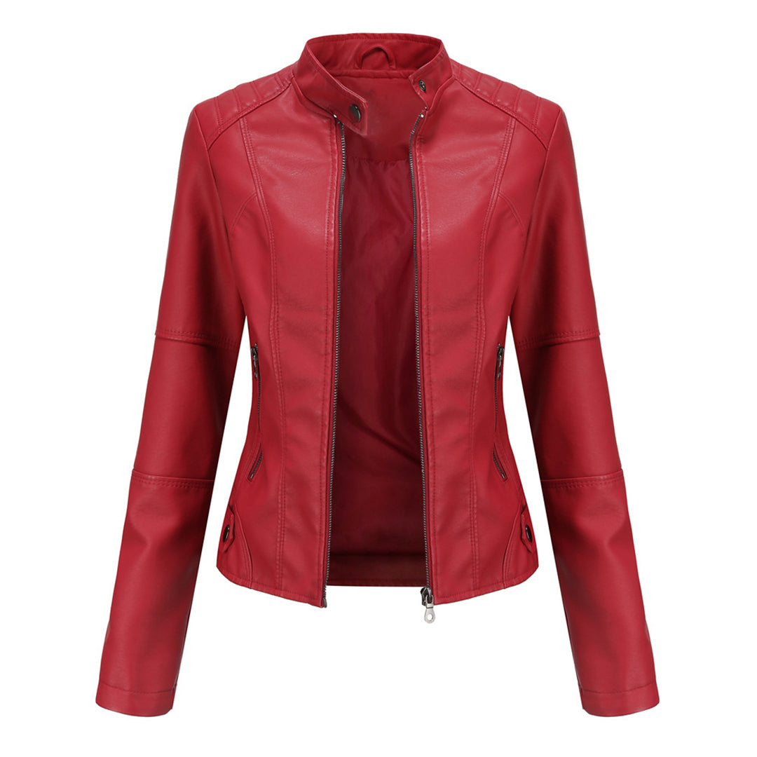 Vintage Leather-Look Jacket for Everyday Elegance
