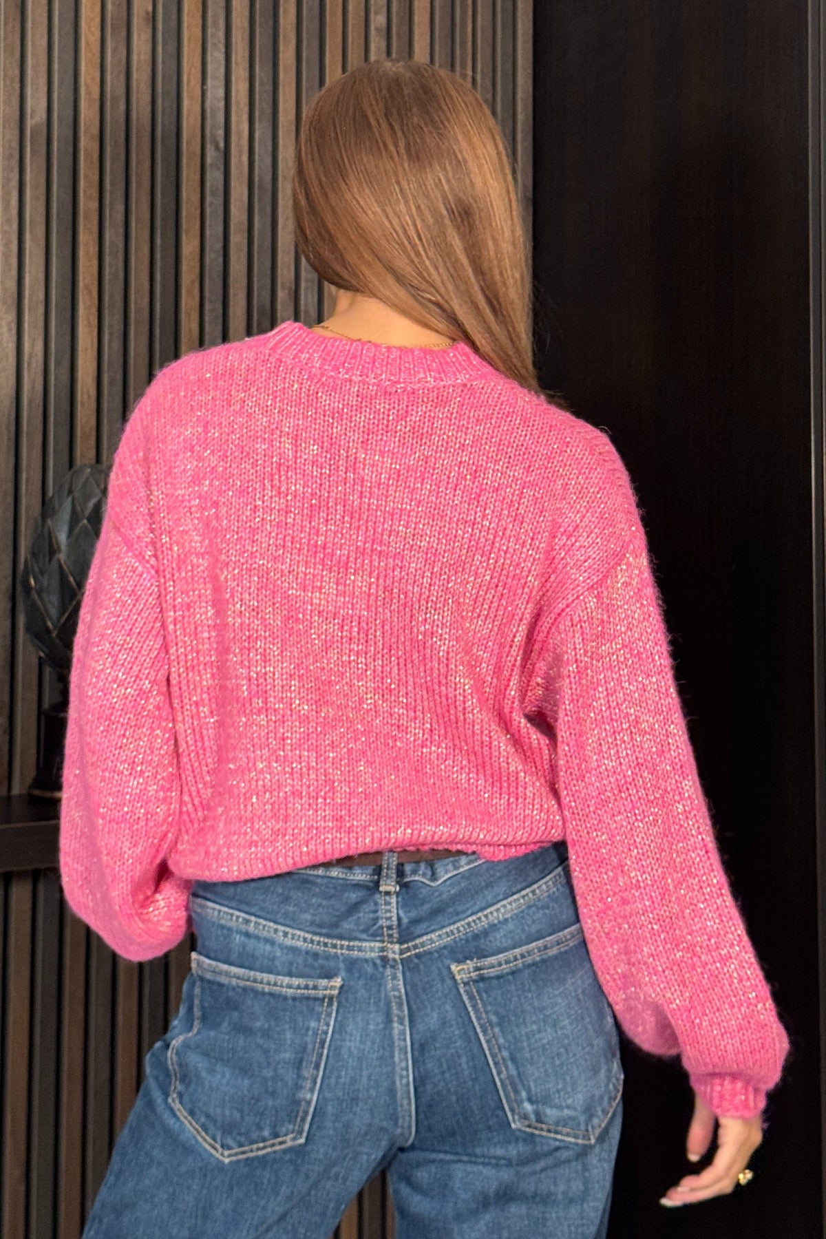 Lunetta Flower Knit Jumper Pink