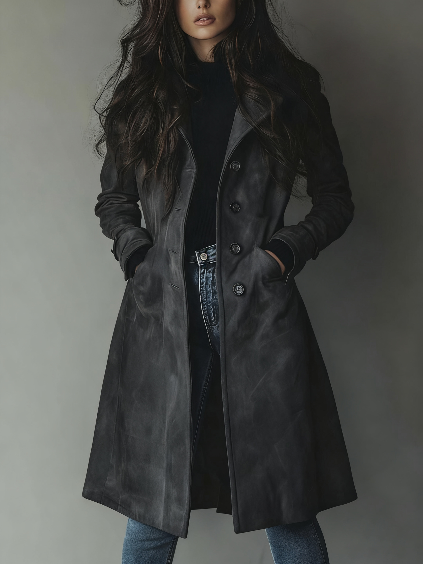 Classic Vintage-Look Trench Coat