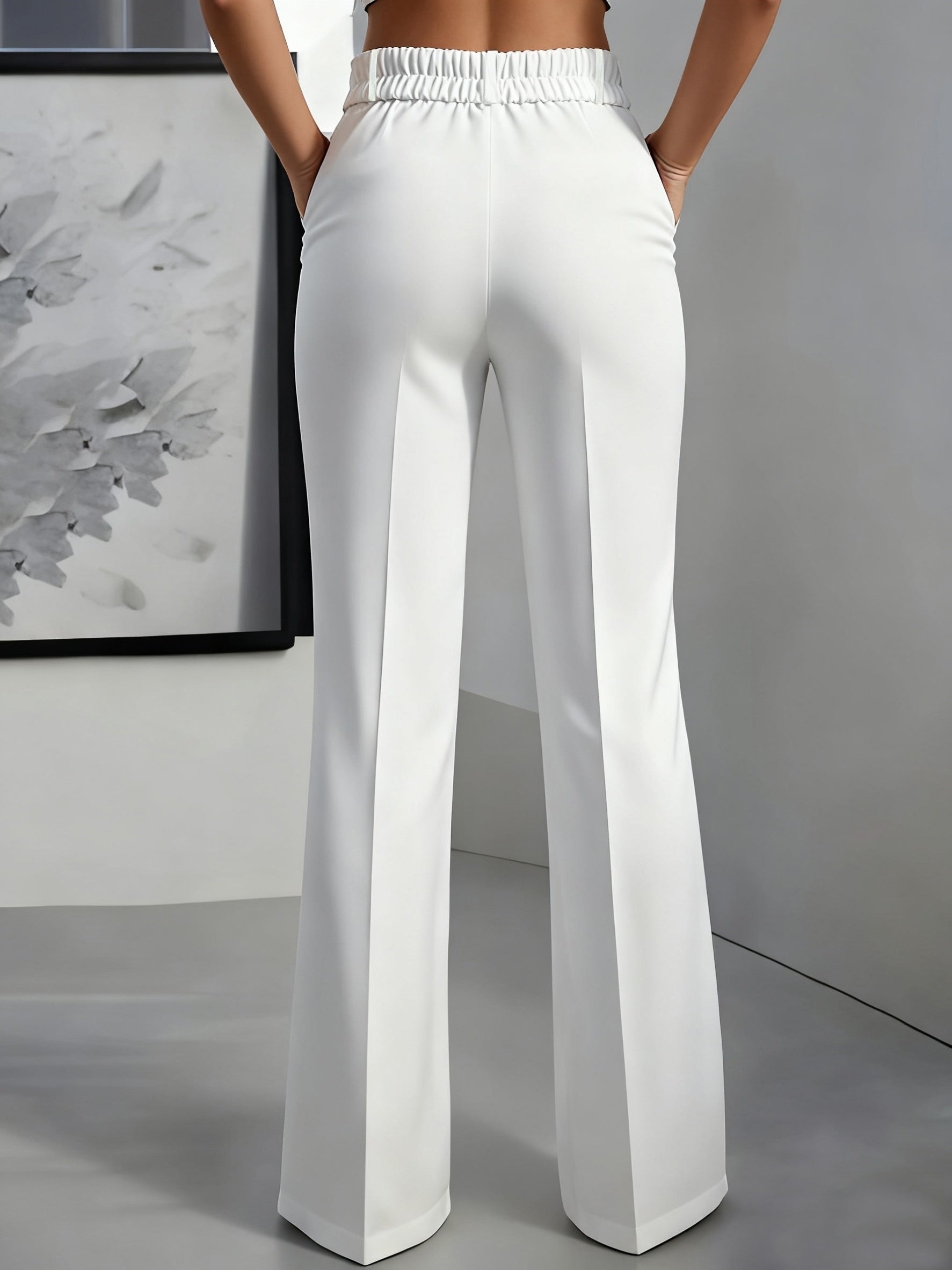 Tailored High-Rise Wide-Leg Trousers