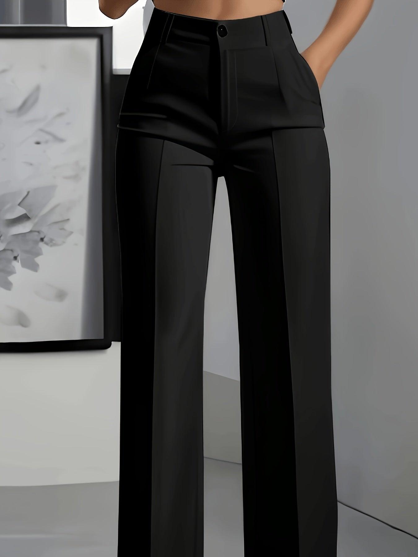 Tailored High-Rise Wide-Leg Trousers