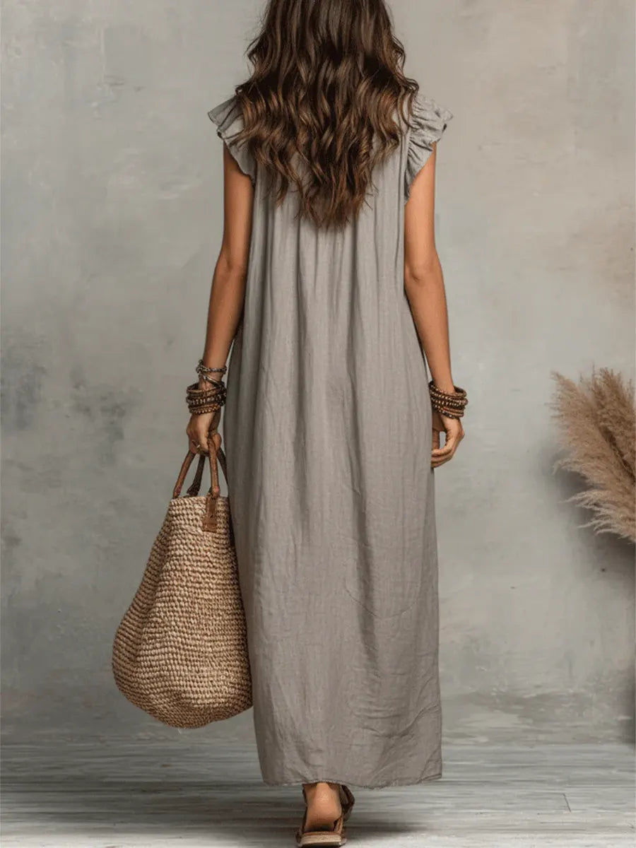 Camélia | Effortless Bohemian Linen Maxi Dress