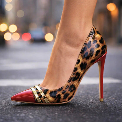 NATALIA MONROE LEOPARD HEELS