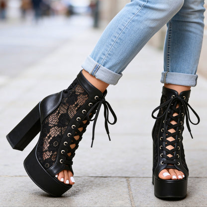 LILIANA LACE-UP PLATFORMS