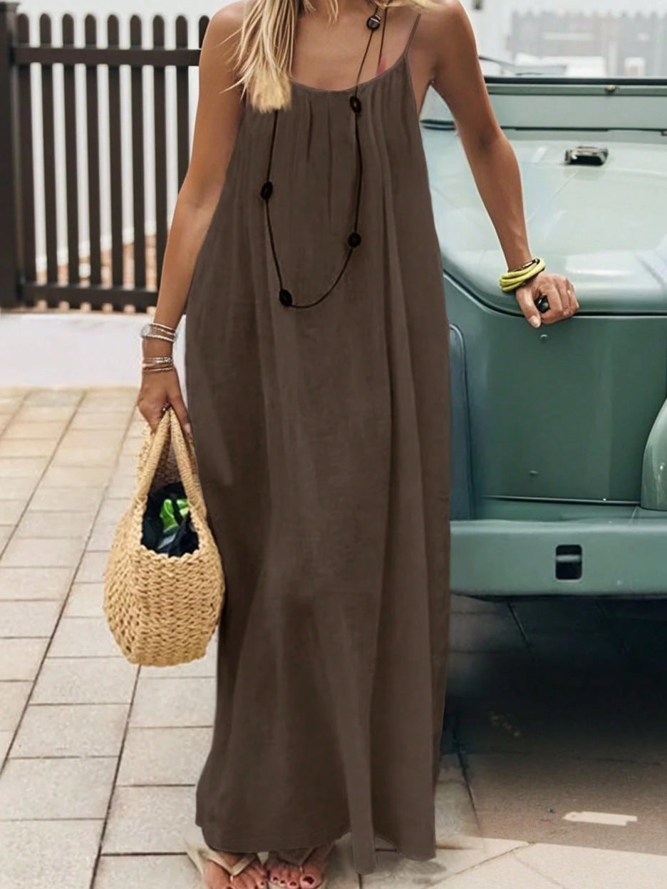 Midnight Whisper Backless Lounge Dress