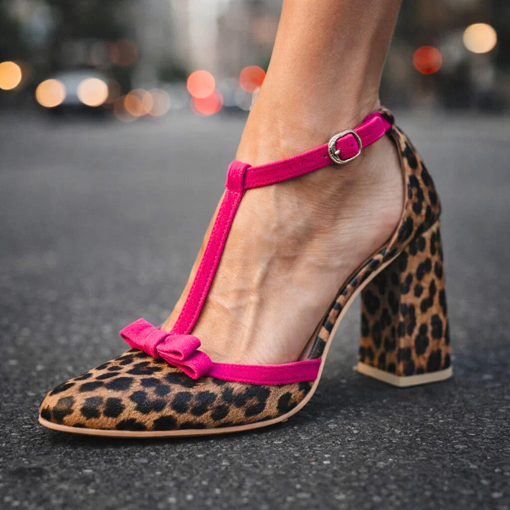 VALENTINA LEOPARD HEELS