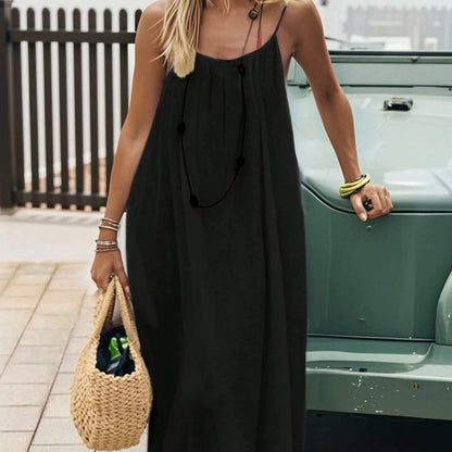 Midnight Whisper Backless Lounge Dress