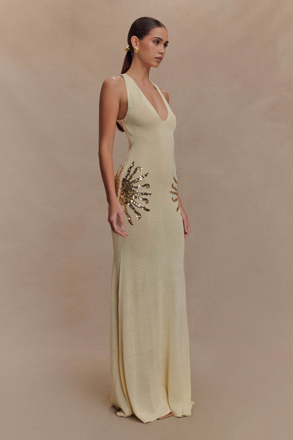 Ellington Knit Maxi Dress With Sequin - Ivory