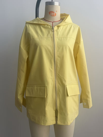 Lightweight Hooded Drawstring Jacket