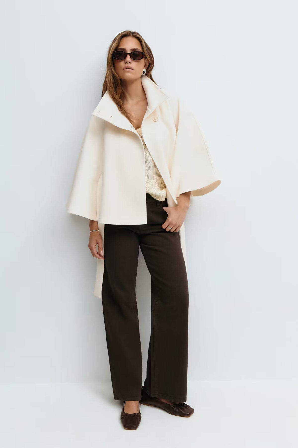 Aurrelia | Belted Cape Jacket