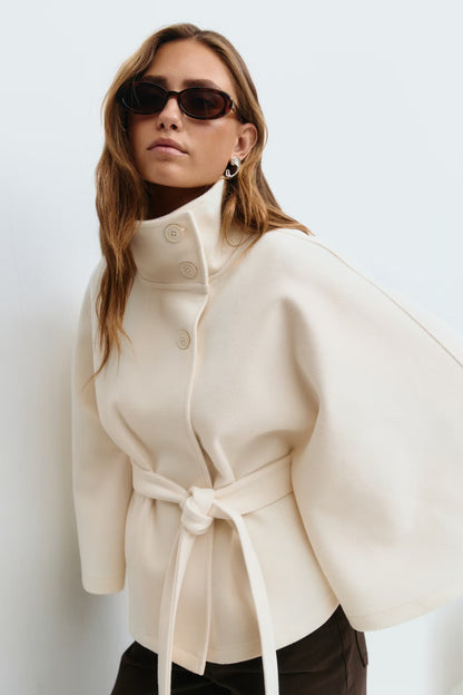 Aurrelia | Belted Cape Jacket