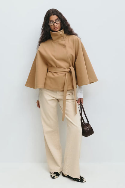 Aurrelia | Belted Cape Jacket