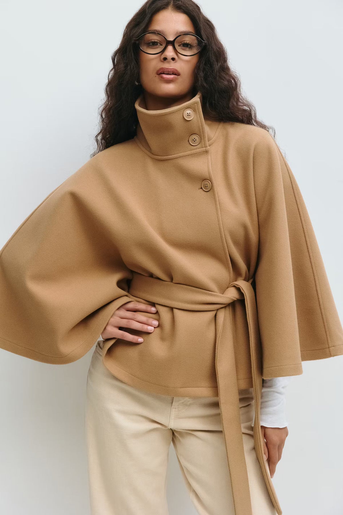 Aurrelia | Belted Cape Jacket