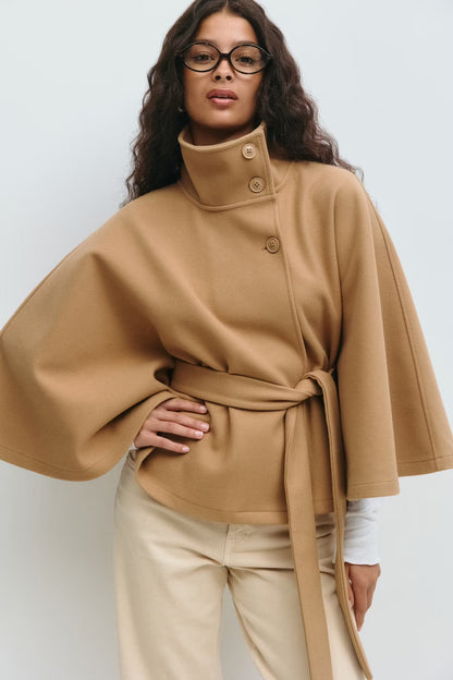 Aurrelia | Belted Cape Jacket