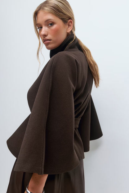 Aurrelia | Belted Cape Jacket