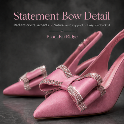 VIVIENNE CRYSTAL BOW HEELS
