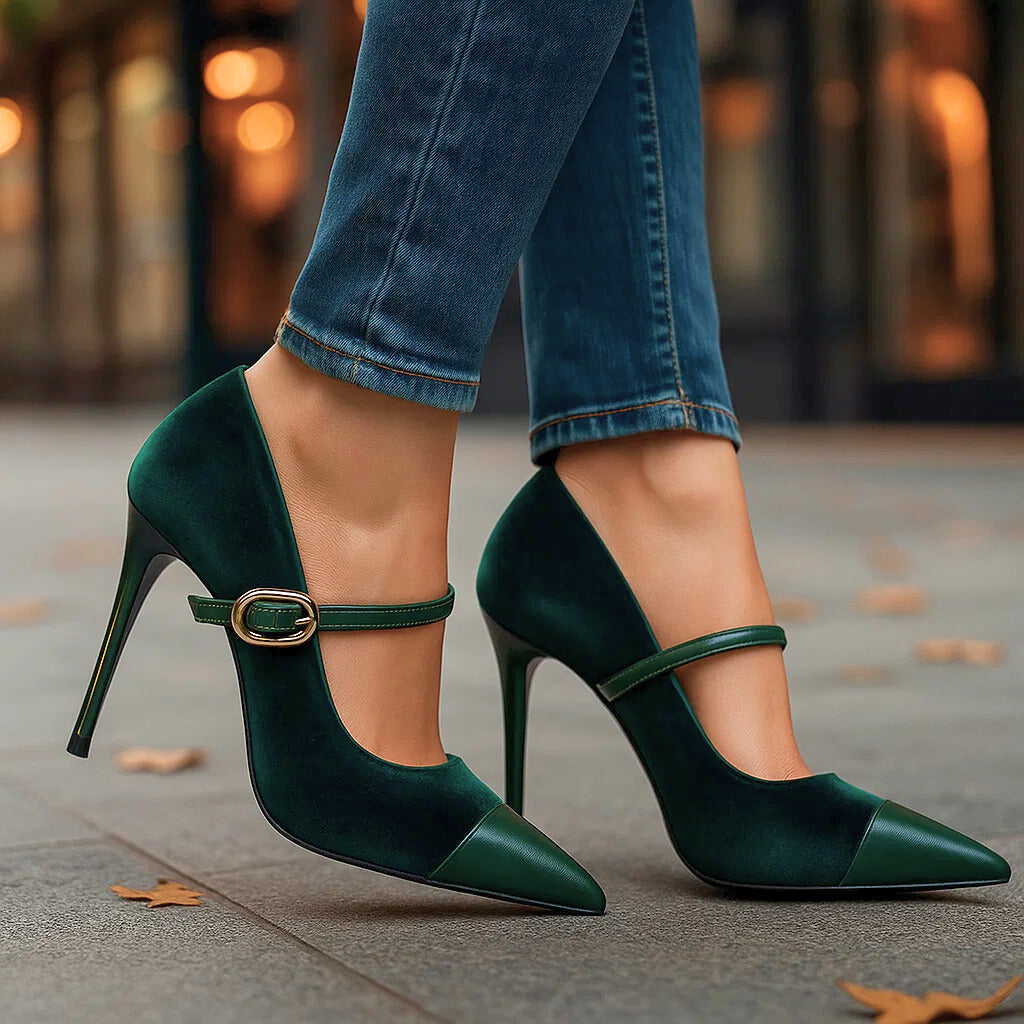 ARIETTE VELVET HEELS