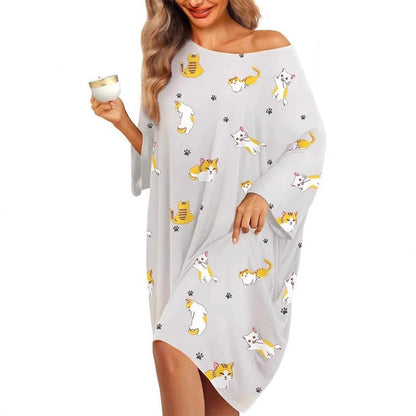 Loose-fitting Fun Patterned Nightgown