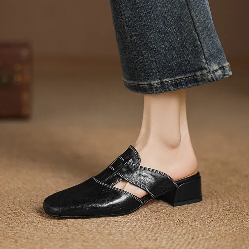 AVERY GENUINE LEATHER MULES