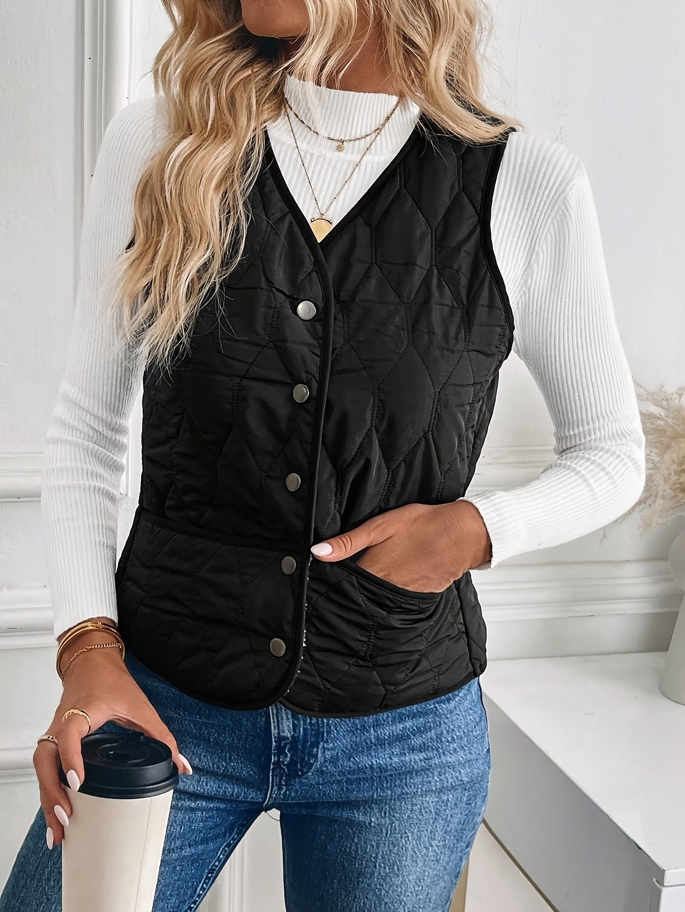 Reversible Quilted Sleeveless Jacket