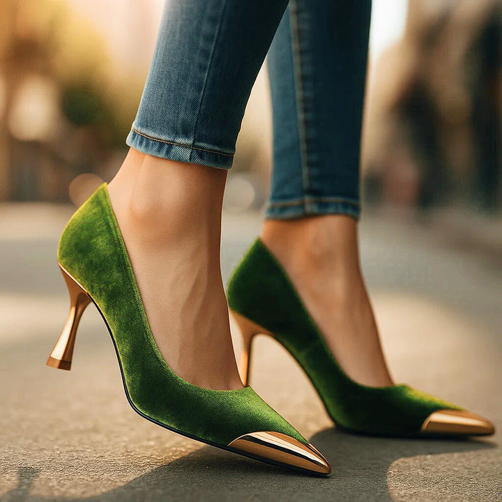 AVELINE GOLD-POINT PUMPS