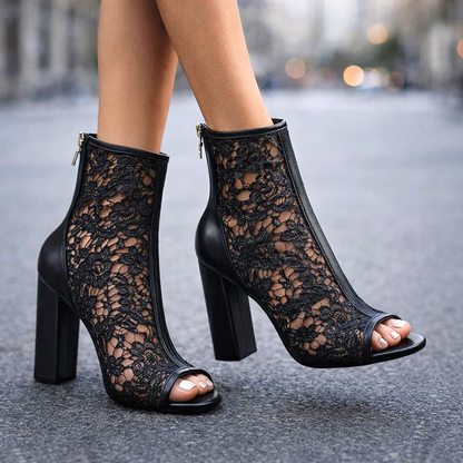 LILIANA LACE HEEL BOOTS