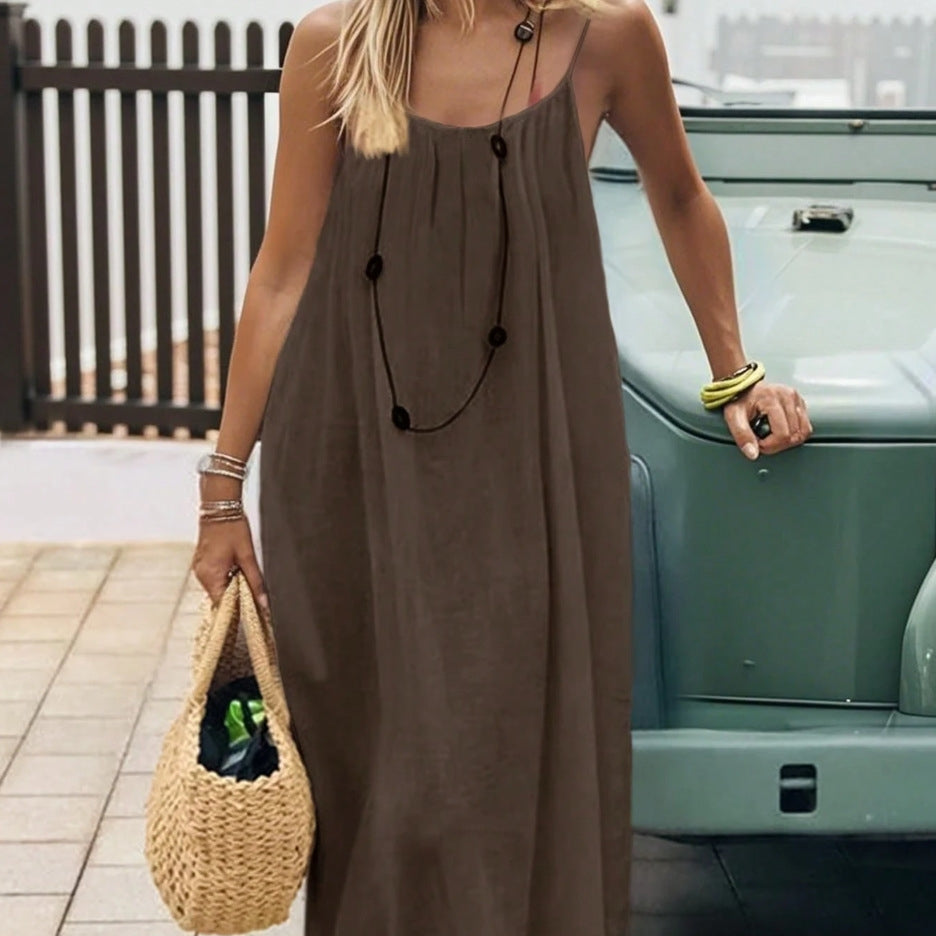 Midnight Whisper Backless Lounge Dress
