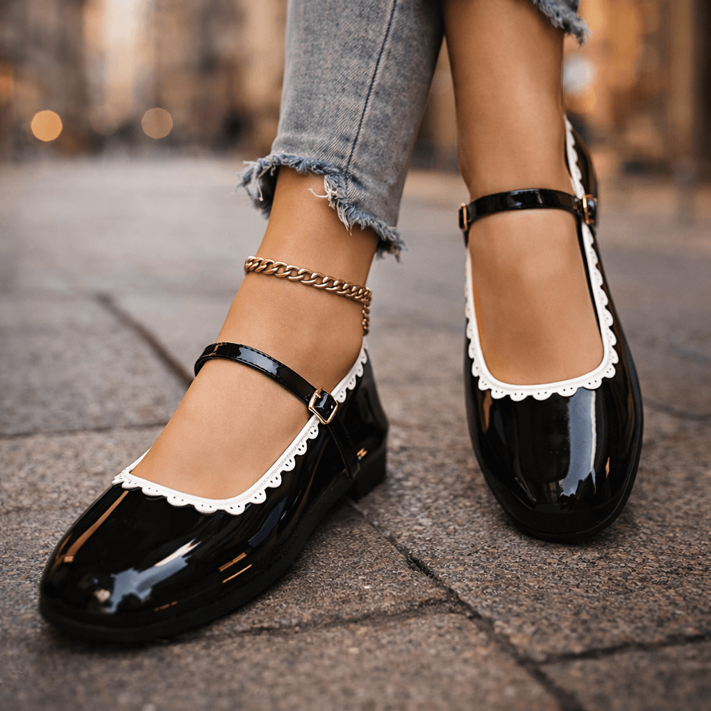 Odette Black Flats