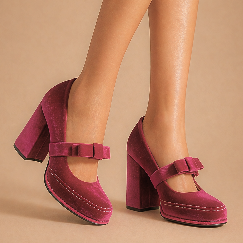 VALENTINA VELVET HEELS
