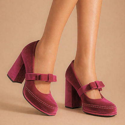 VALENTINA VELVET HEELS