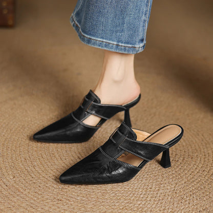 AUBREY MONROE GENUINE LEATHER HEELS