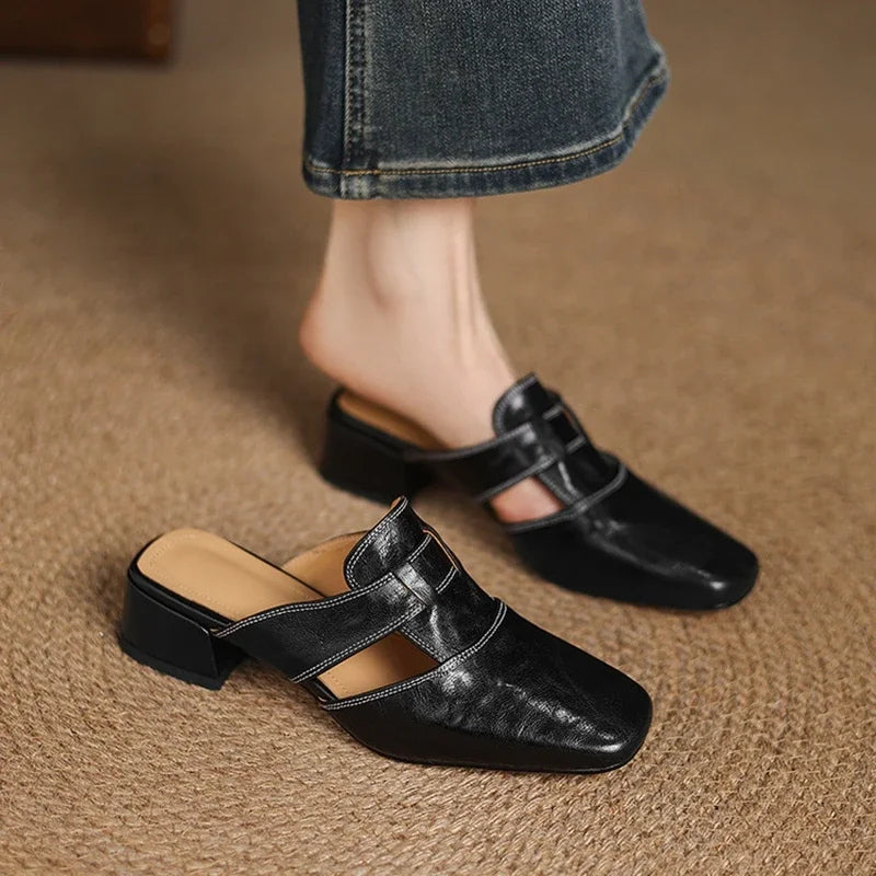 AVERY GENUINE LEATHER MULES