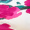 Multi Floral Print Racer Neck Draped Midi Dress