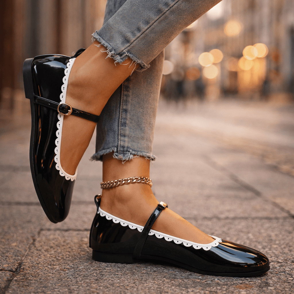 Odette Black Flats