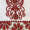 Red And White Floral Border Print Tie Strap Midi Dress